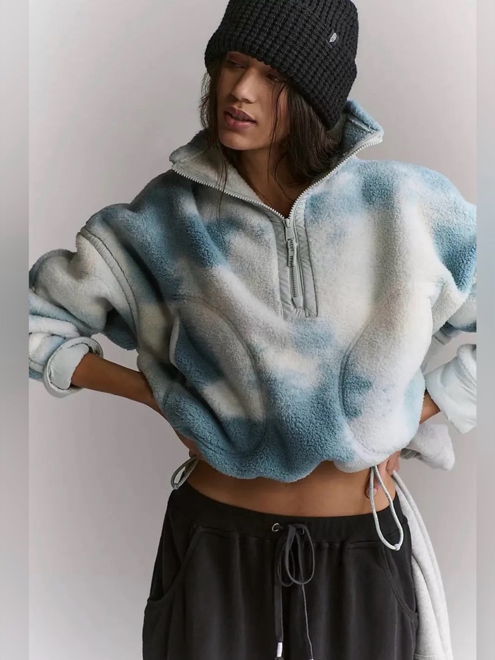 FP Movement Mountain High Pullover in Watercolor Blue Gray Combo - Picture 3 of 3